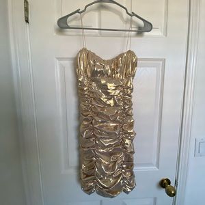 Meshki Gold Dress, Size Small
